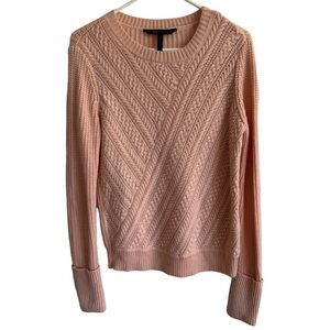 BCBGMAXAZRIA Wool & Alpaca Caleigh Cable Knit Sweater, Size XS